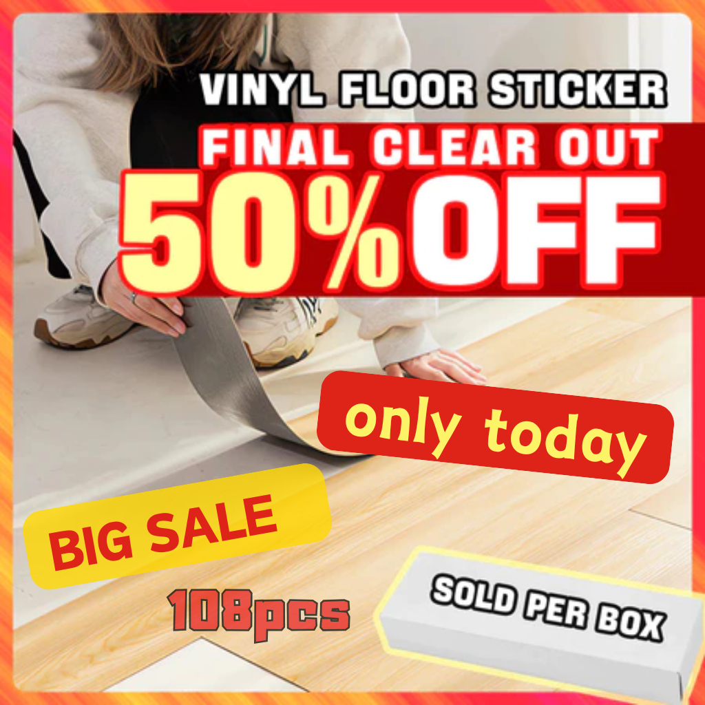 108PCS Floor Sticker 91* 15cm PVC Self Adhesive Stickers Waterproof ...