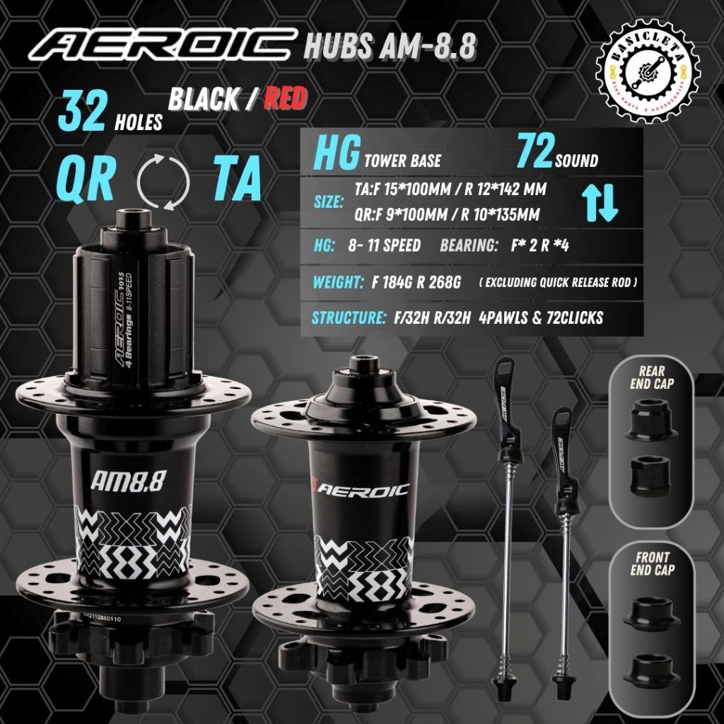 Moyeu Arrière Fat Bike 170 Mm, 32 Trous, QR, Compatible Disque 6-boulons Et Cassette 8/9/10 Vitesses