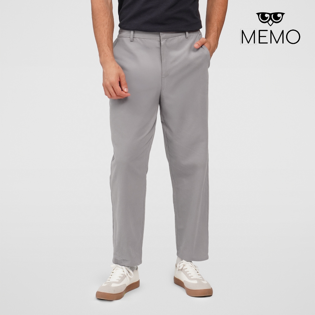 Memo Straight Fit Linen Trousers For Men (Light Gray/Navy Blue/Sand ...