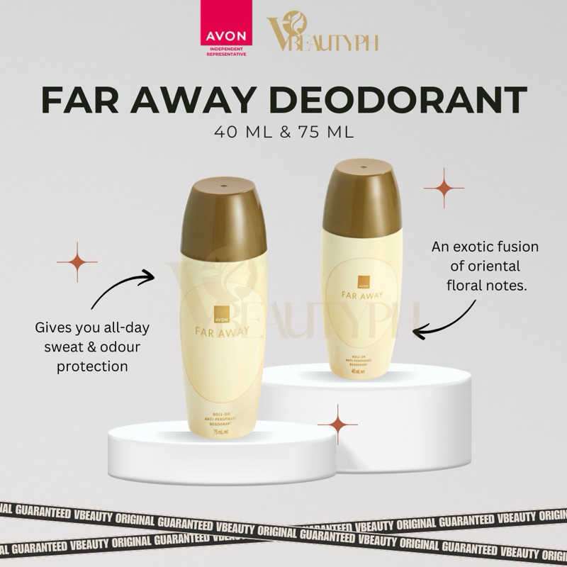 AVON Far Away Deodorant 40ml or 75ml or Far Away Glamour 40ml