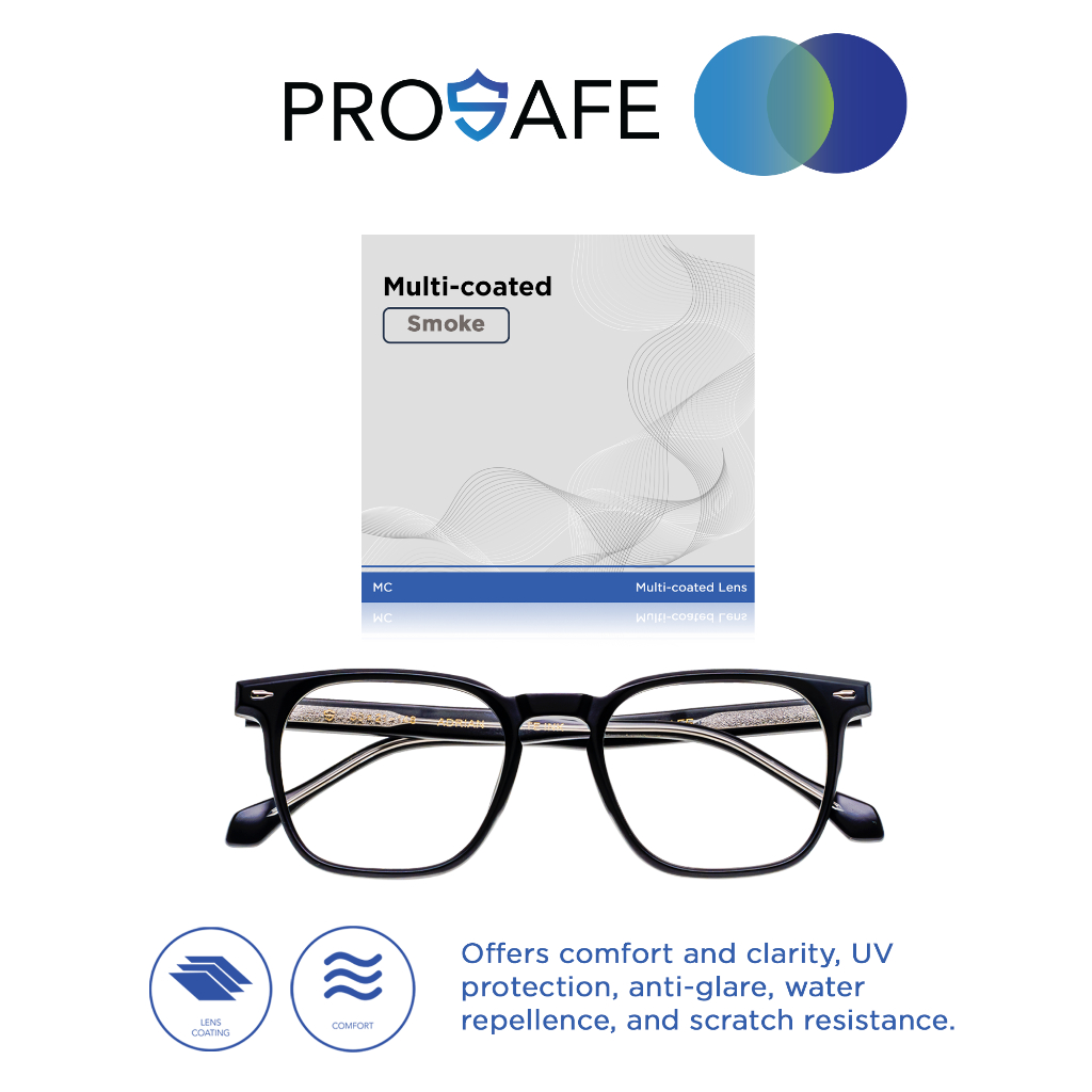 LENSES ONLY) Non-Graded ProSafe Lenses for Eyewear (Multicoated