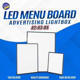 DPS Advertising LED Menu Lightbox Black / Board Frame Menu / LED Menu ...