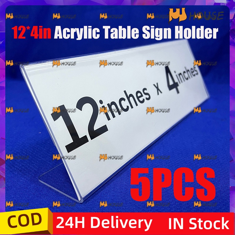 5pcs Clear Acrylic Stand Slant style [12