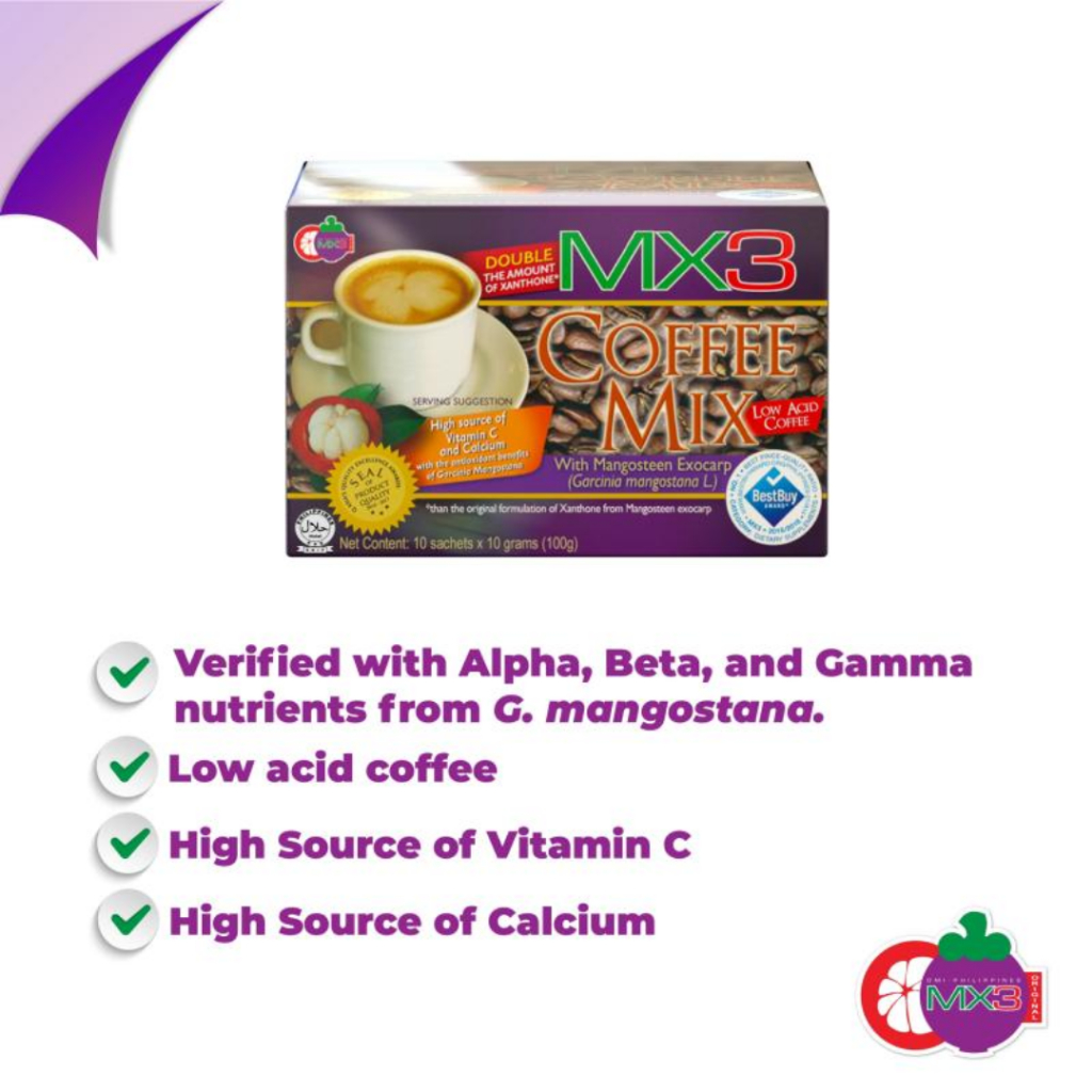 MX3 Coffee Mix 10g x 10 sachets with Mangosteen Authentic | Shopee ...