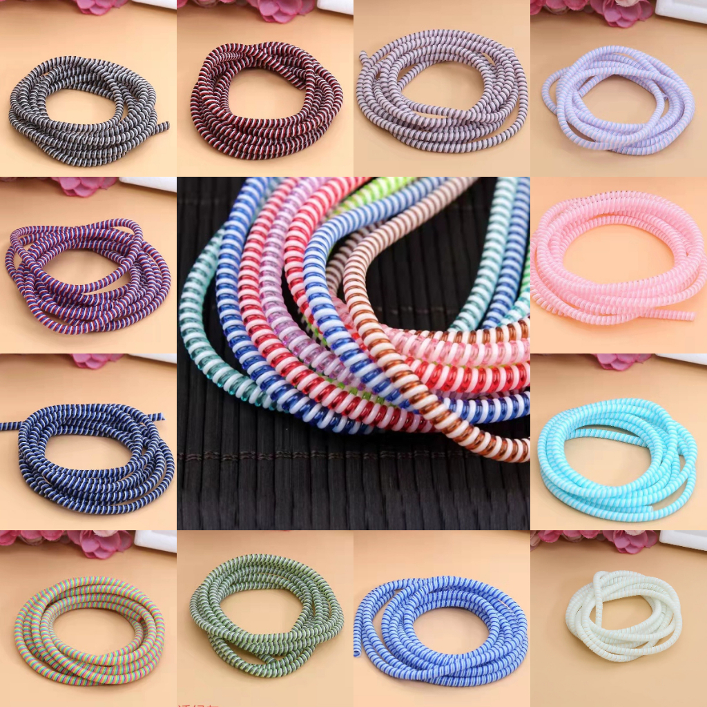 1.4m Data Cable Protection Sleeve – Winding Spring Protector | Shopee ...