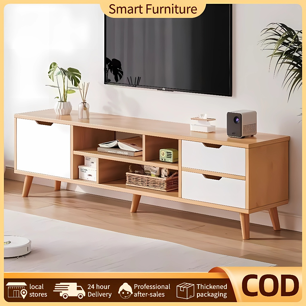 ☎️COD☎️ 120CM TV Rack Cabinet Table TV Stand Cabinet Modern Living Room ...