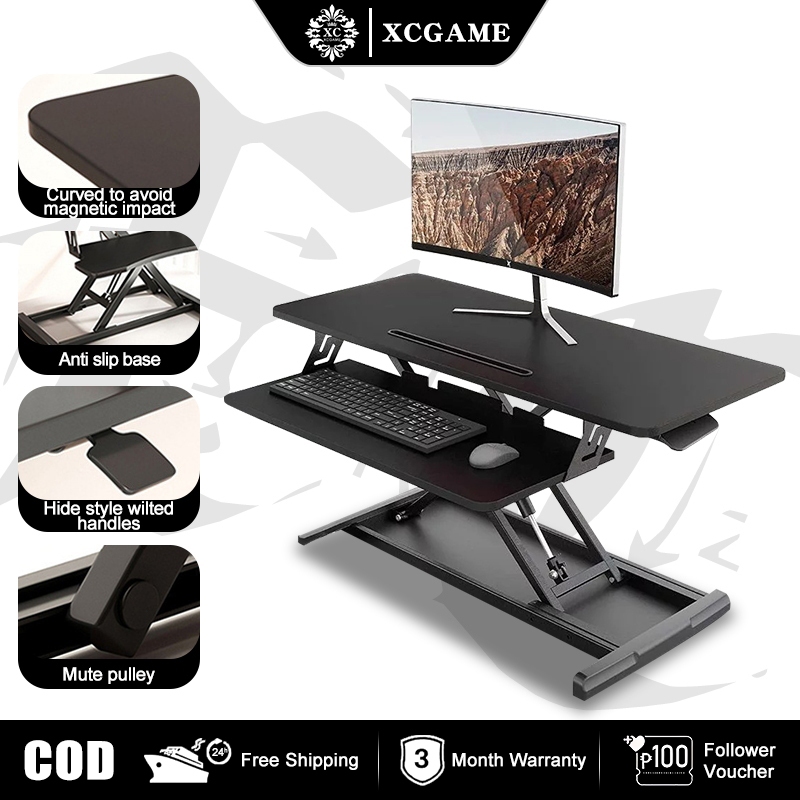 Desk Lift 32 in. Standing Desk Promise Lift Desk with Keyboard Tray ...