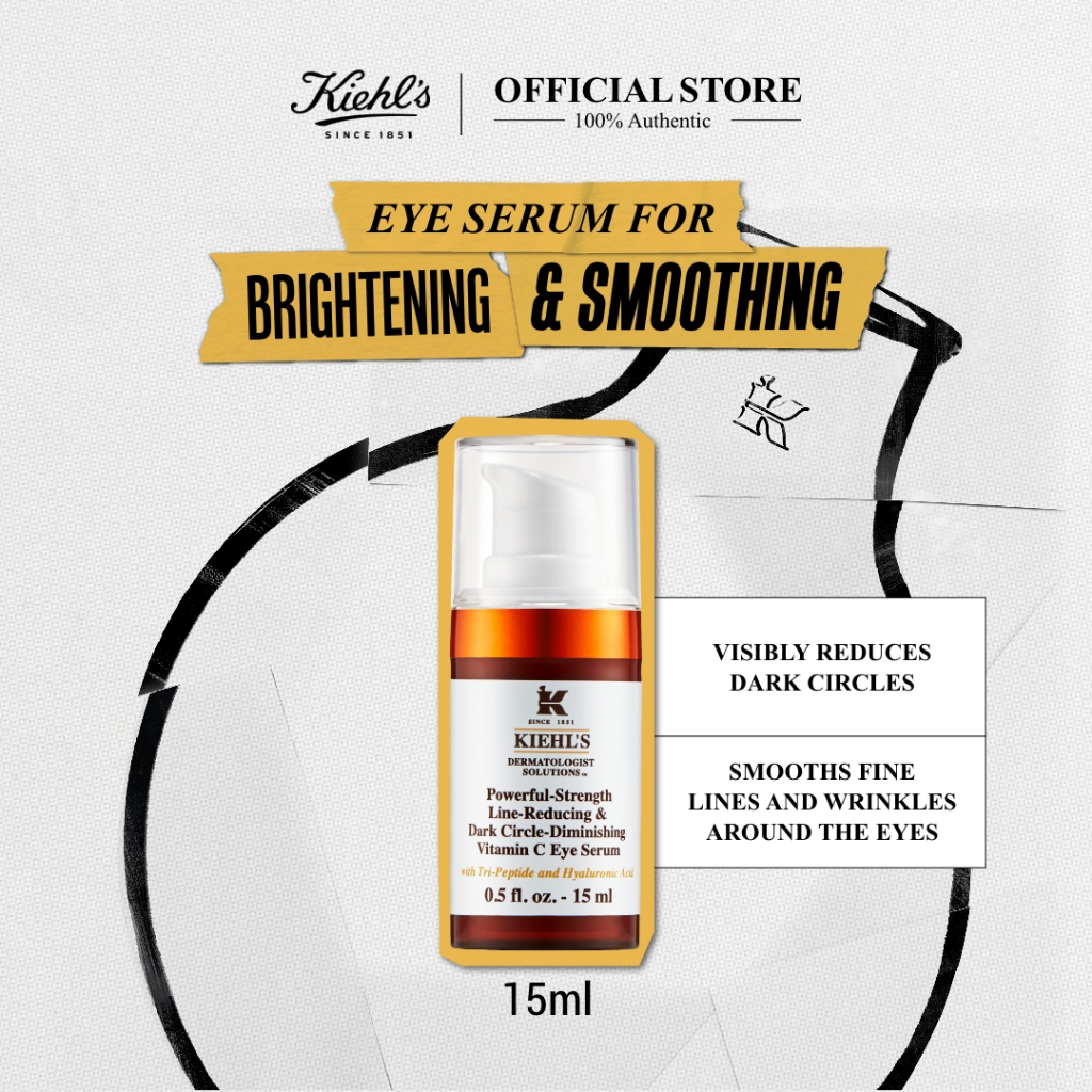 Kiehl's Powerful-Strength Dark Circle Reducing Vitamin C Eye Serum 15ml ...