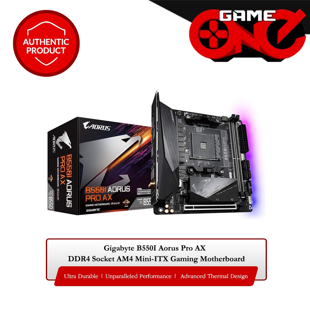Gigabyte B550I Aorus Pro AX AMD Socket AM4 DDR4 Mini-ITX Gaming ...
