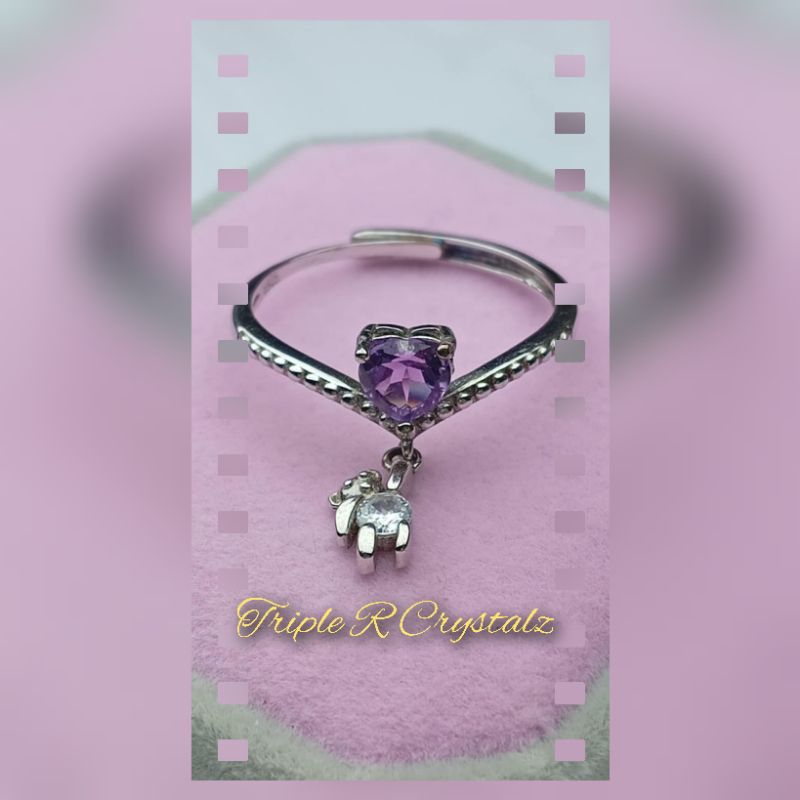 S925 Silver Amethyst Ring | Shopee Philippines