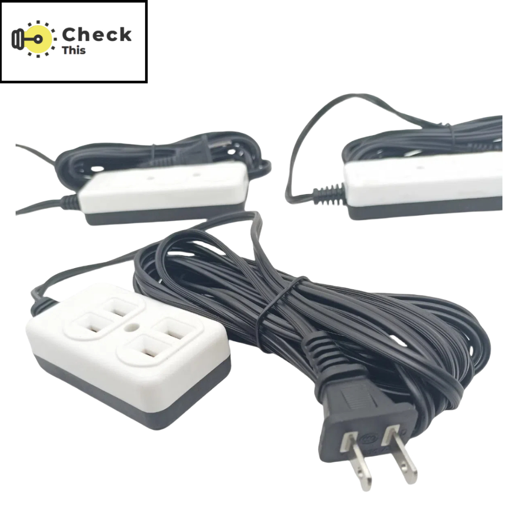Wire Extension Cord (2 plugs/3 plugs/4 plugs) 5m | Shopee Philippines