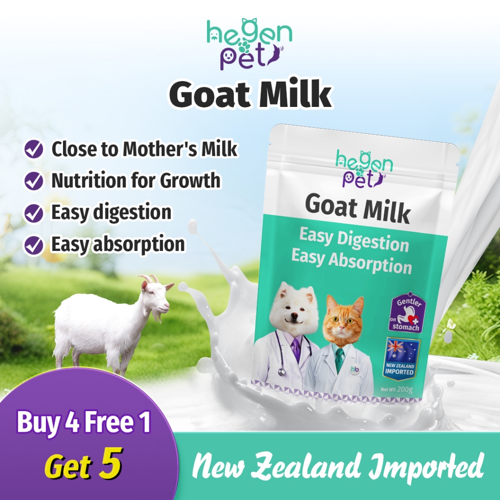 Buy 4 Free 1 Hegen Pet Natural Goats Milk For Supplement Appetite ...