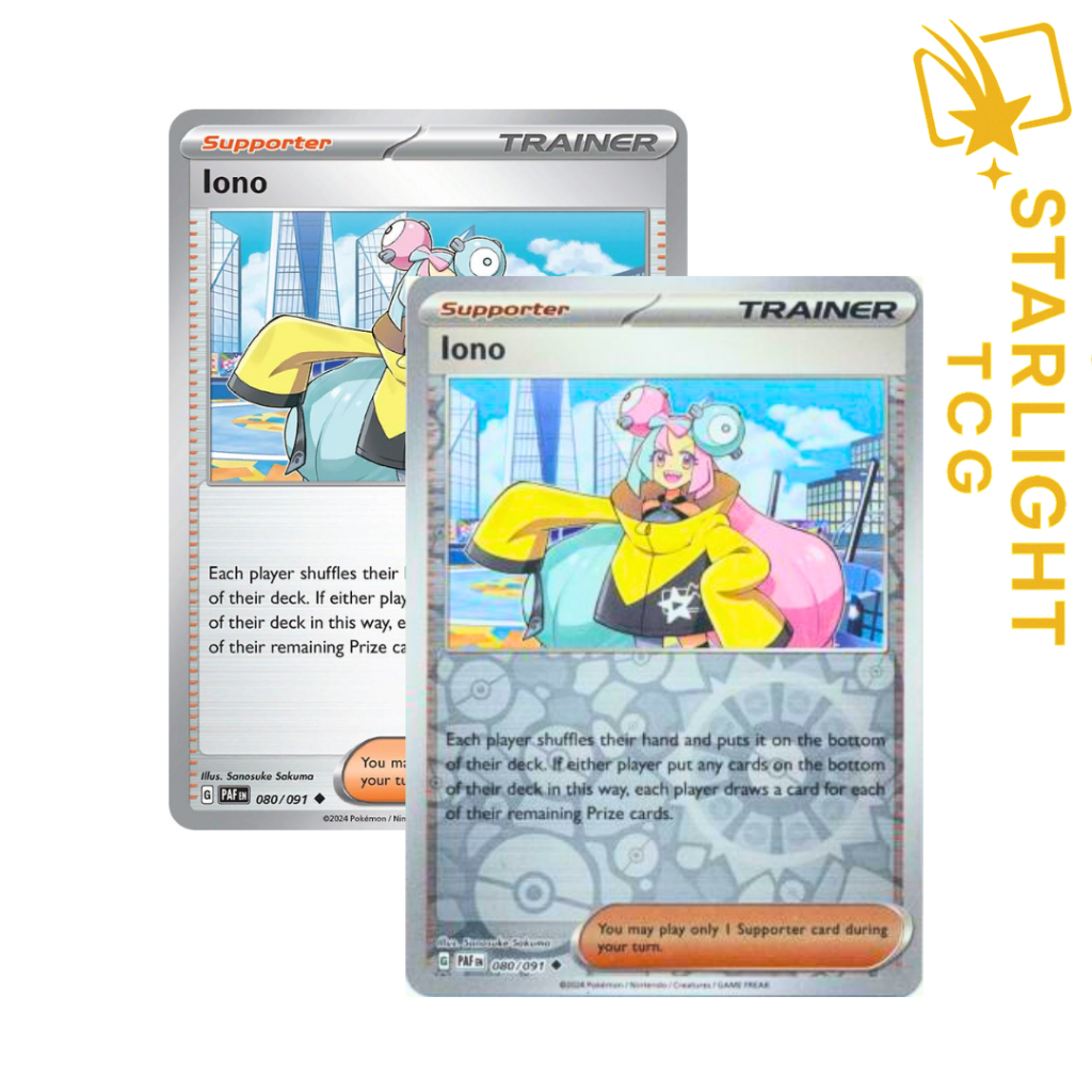 Iono #80 Paldean Fates Item Trainer - Uncommon / Reverse Holo | Pokemon ...