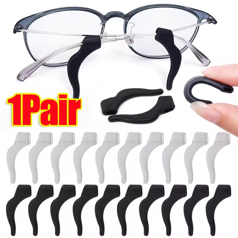 Soft Silicone Anti-slip Glasses Leg Grip Ear Hook / Anti-fall ...