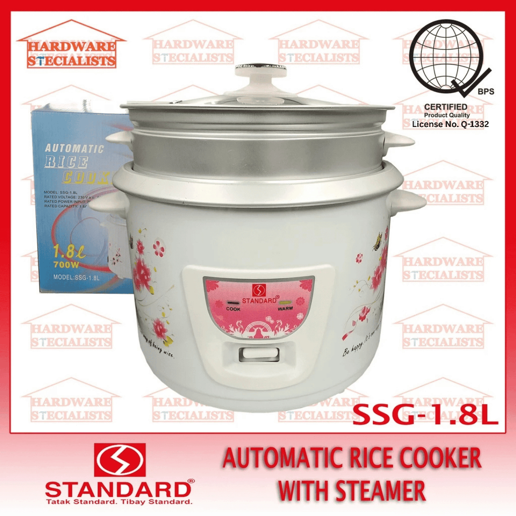 Standard Automatic Rice Cooker with Steamer 1.8L OR 2.2L | Shopee ...