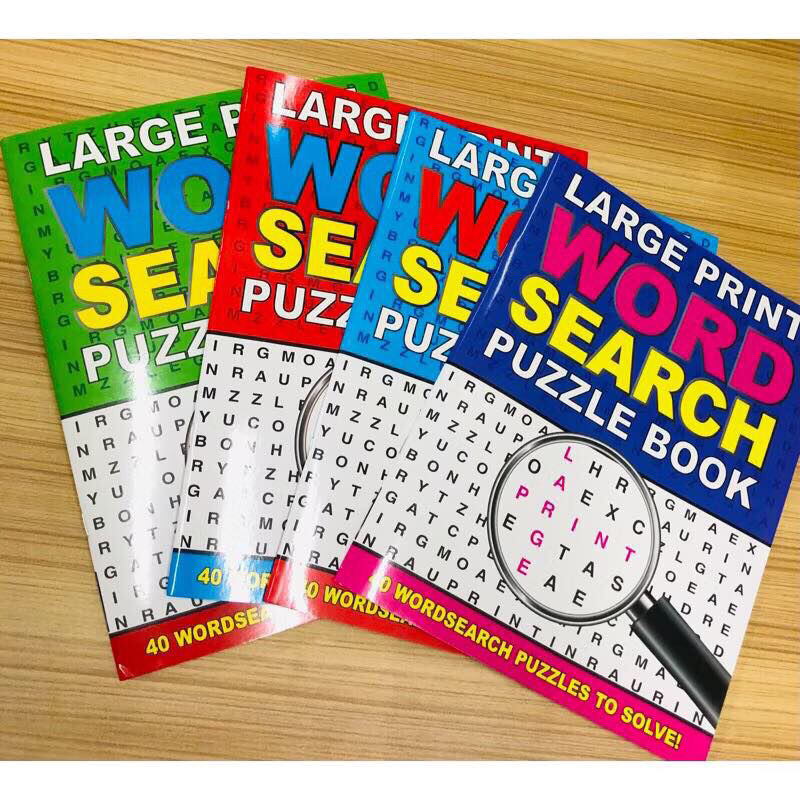 4pcs set Large print word search puzzle book | Shopee Philippines