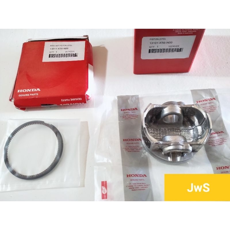 PISTON & PISTON RING (SET) STANDARD RS150 / GTR150 HONDA GENUINE PARTS ...