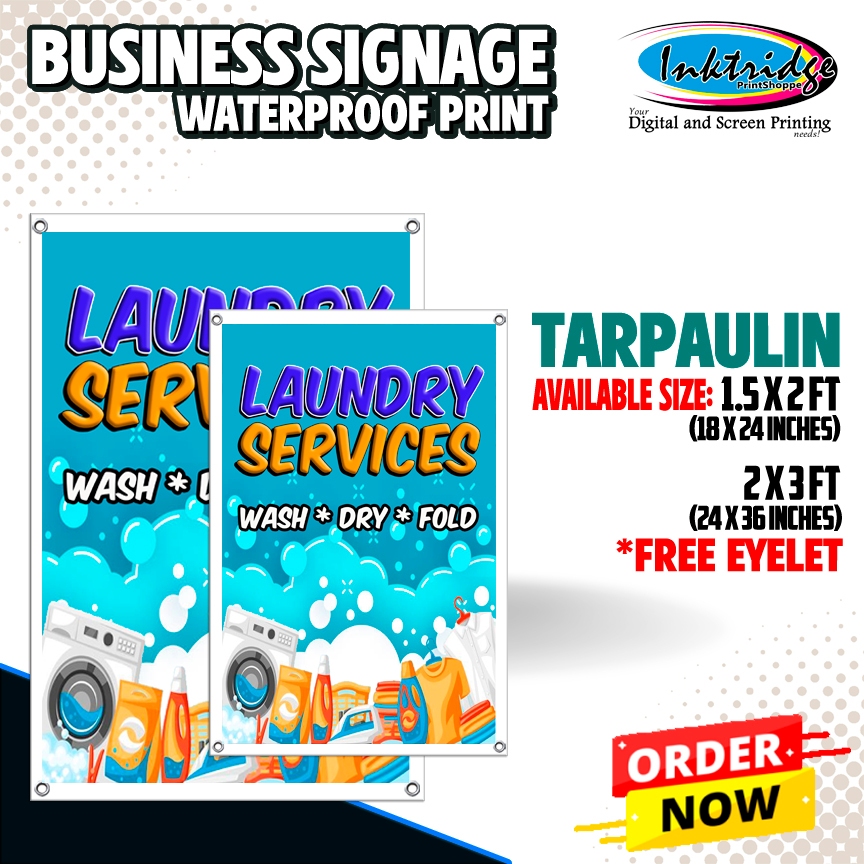 LAUNDRY SERVICES Signage | Laminated or Tarpaulin Signage l Waterproof ...