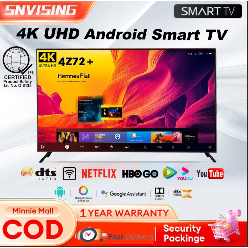 SNMISING Smart Tv 19/32/43 Inch 4K Android 12 ISDB-T FULL HDTelevision ...