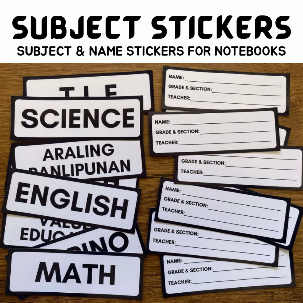 Shop subject stickers for notebooks for Sale on Shopee Philippines