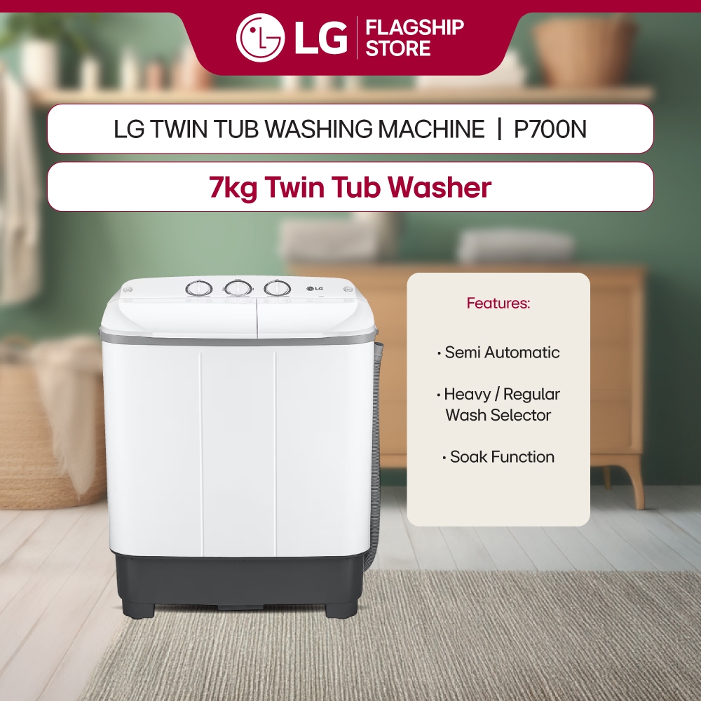 LG Twin Tub Washing Machine - 7 kg Twin Tub Washing Machine, Semi ...