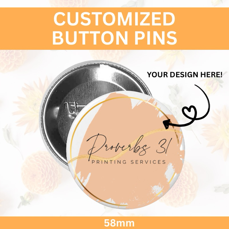 Personalized Badge/Button Pins (Minimum of 10pcs) | Shopee Philippines