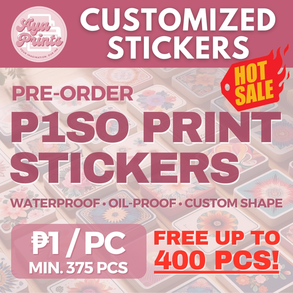 AYA Prints 1 PISO Sticker Labels – Waterproof Vinyl, Machine Cut ...
