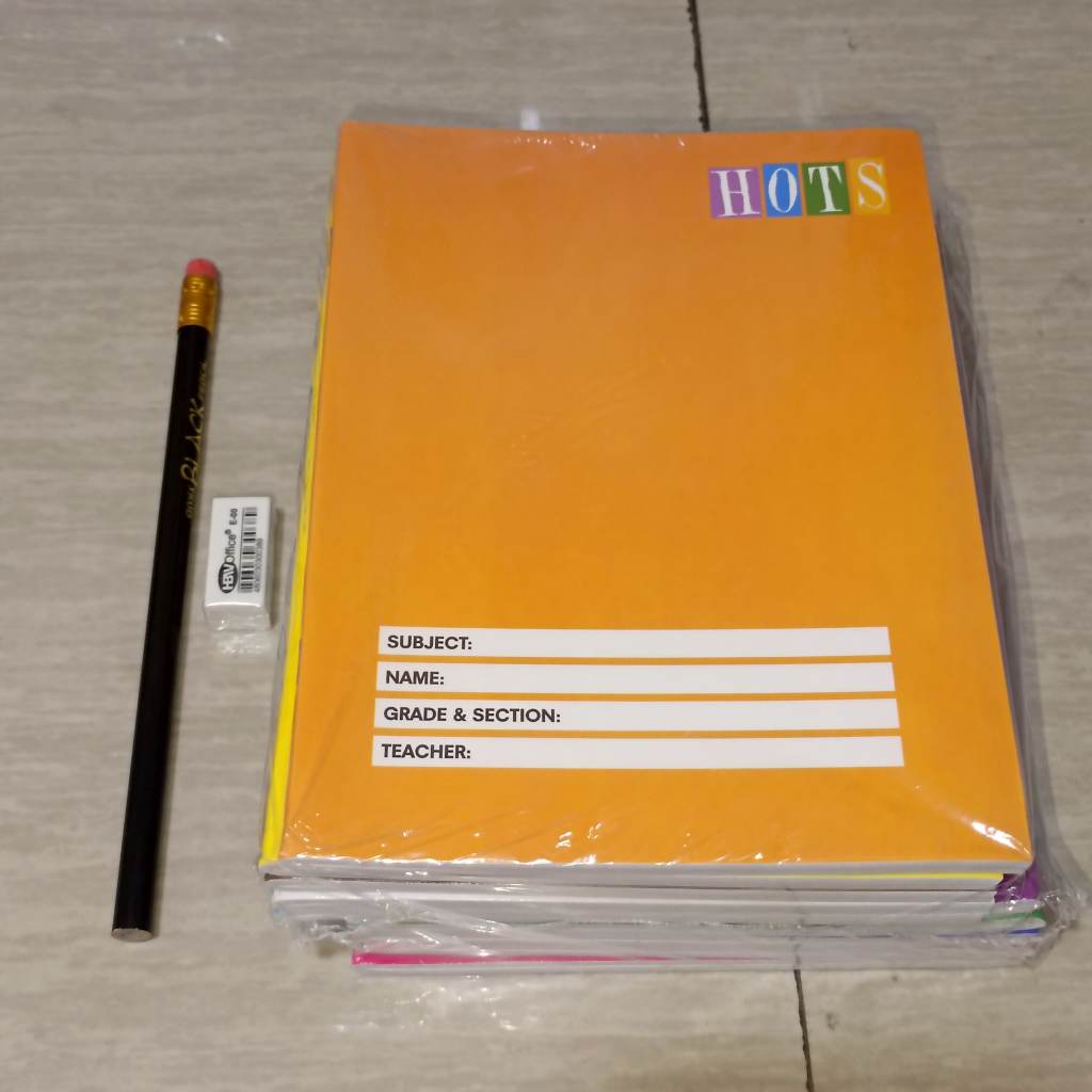 Writing Notebooks (10pcs) with Free Pencil and Eraser | Shopee Philippines
