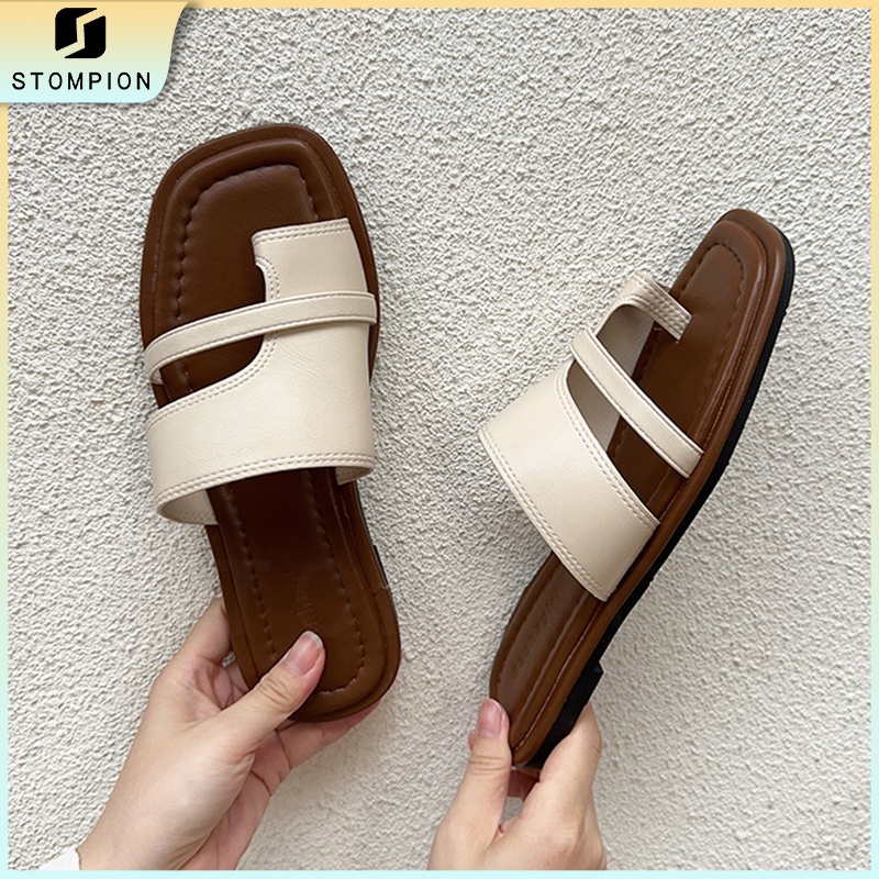 STOMPION Korean Sandals For Women Flat Sandals Ladies Sandals
