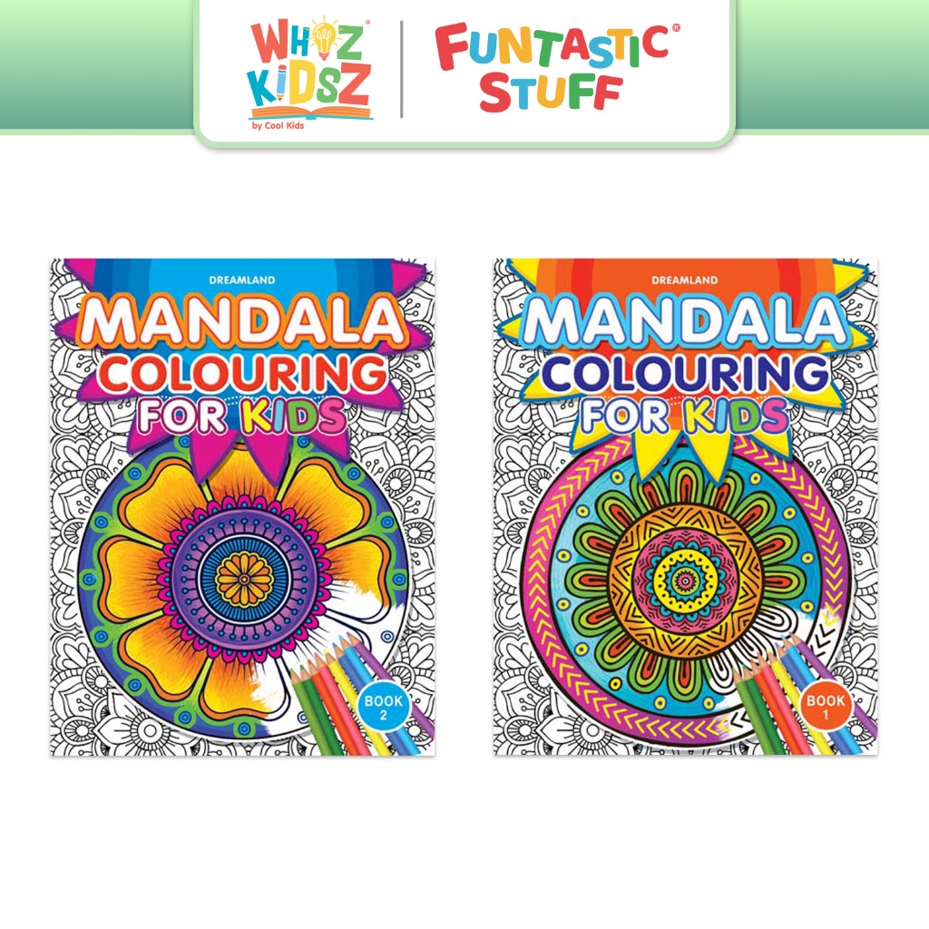 Whiz Kidsz Mandala Colouring Book Set for Kids | Relieve Stress and ...