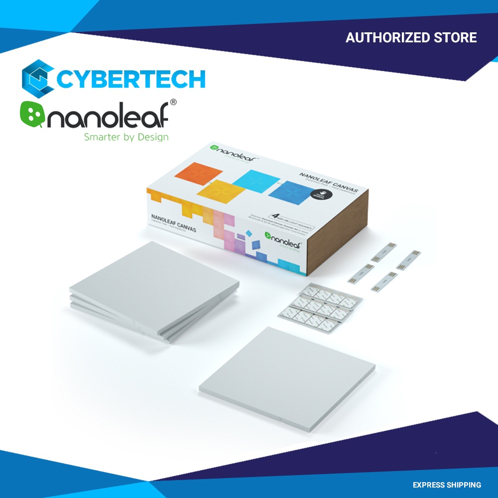 Nanoleaf Canvas - Expansion Pack (4 Panels) Square Light Panel Kit ...