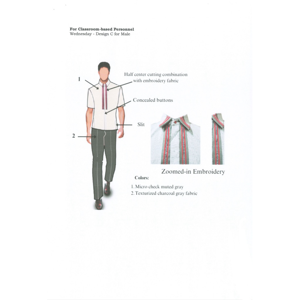 DEPED ORIGINAL UNIFORMS (2025-2027) Male Wednesday Tela Only Complete ...