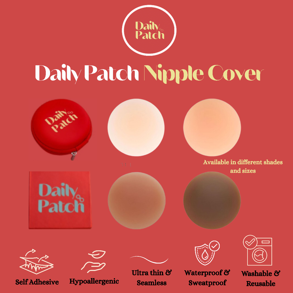Daily Patch Self Adhesive Ultra-Thin Reusable Nipple Cover | Shopee ...
