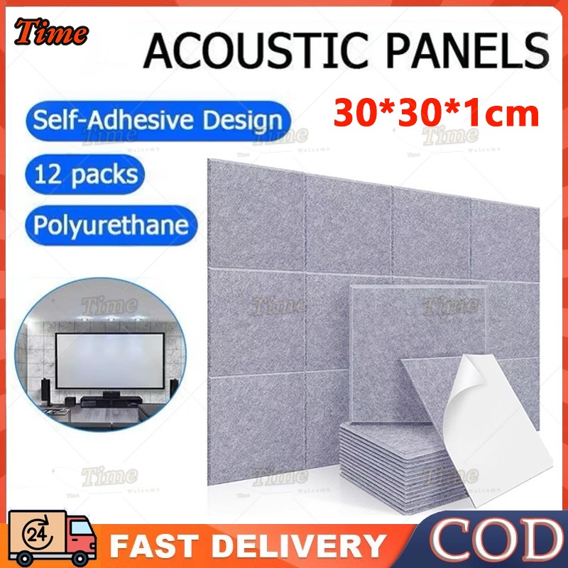 12 Pack 30*30*1cm Durable Soundproofing Soundproof Foam Studio Foams ...