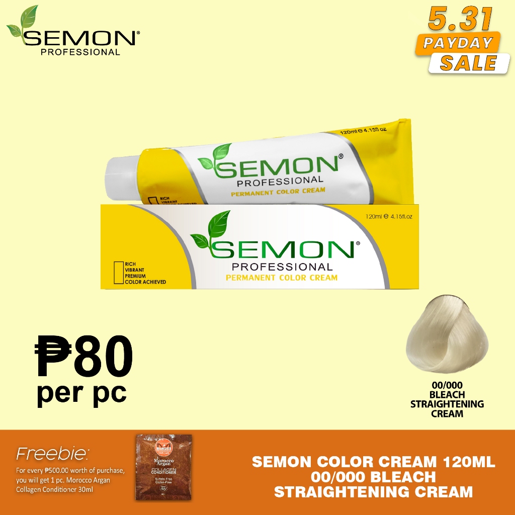 Semon Color Cream 00/000 (Bleach Lightening Cream) | Shopee Philippines