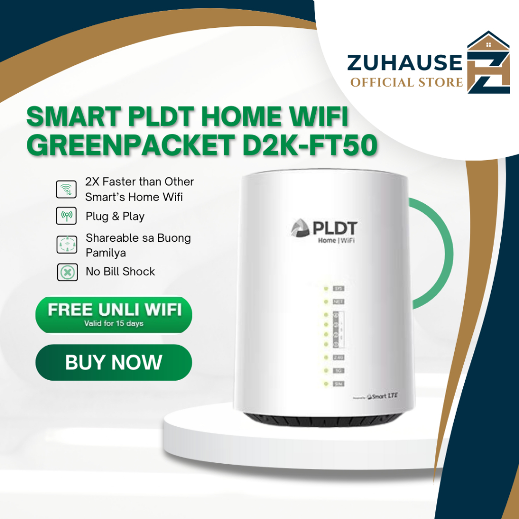 Zuhause | PLDT Home WiFi LTE-Advanced Greenpacket D2K-FT50 (Cat 6) with ...