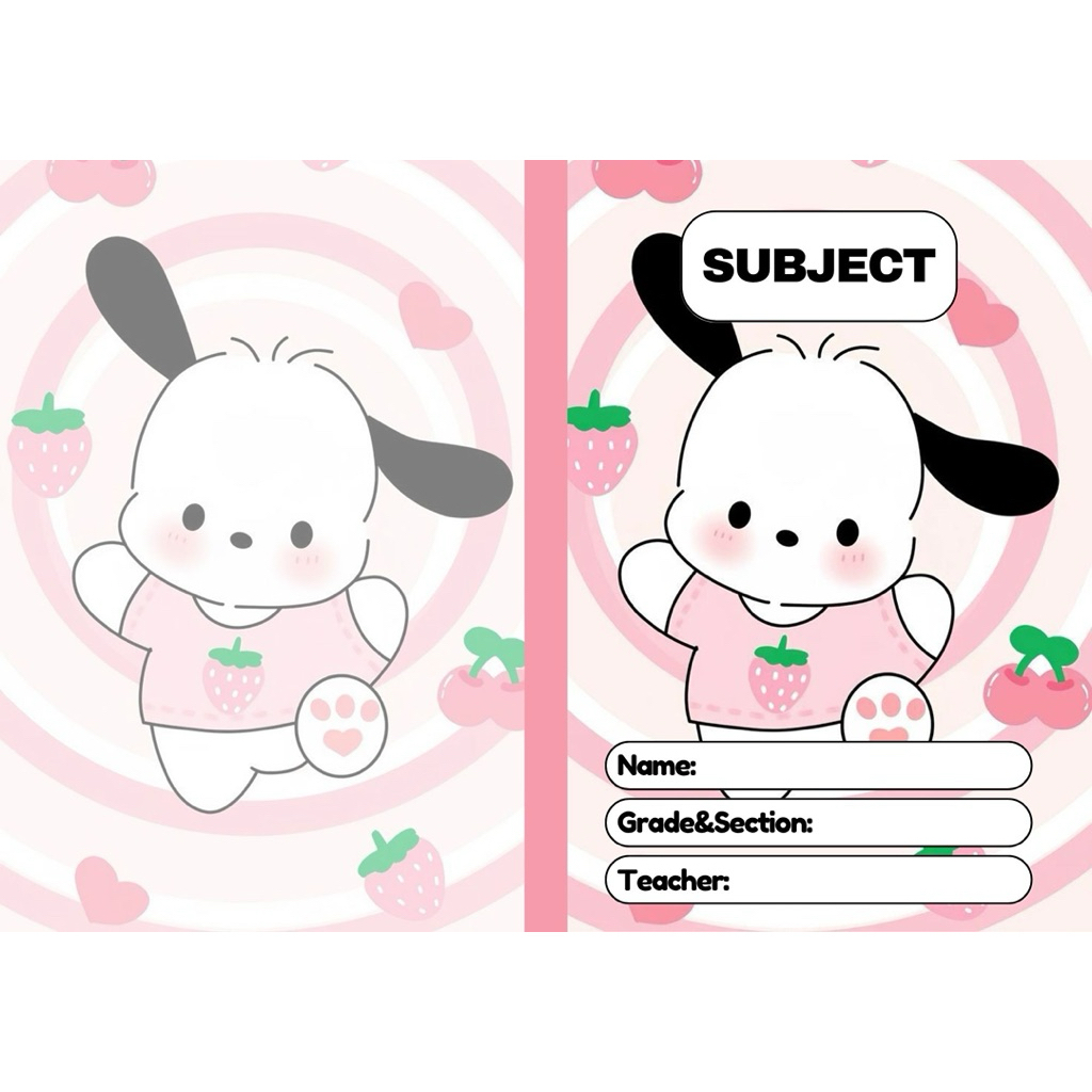 Pochacco Writing Notebook Customized FOR Kinder Grade 1,2,3 | Shopee ...