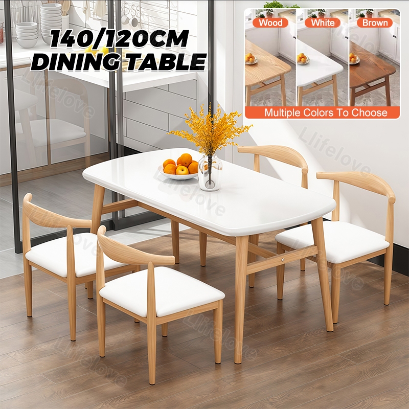 120/140CM Solid Wood Table Nordic Table And Chair Dining Table Set For ...