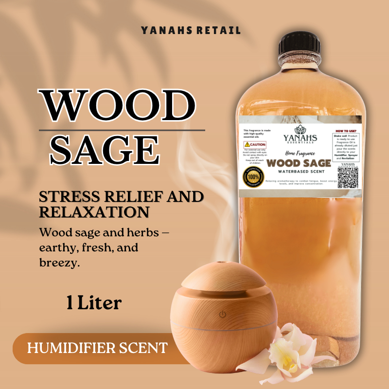 1L WOOD SAGE Scent – Water-Based Fragrance for Humidifiers, Diffusers ...