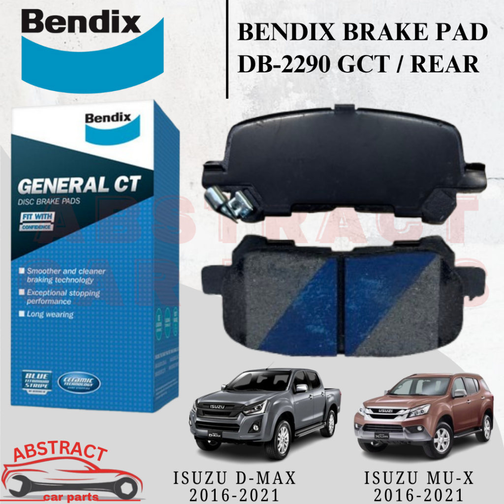 Bendix Brake Pad Rear for Isuzu MUX, DMAX 2016-2021 (DB-2290 GCT ...