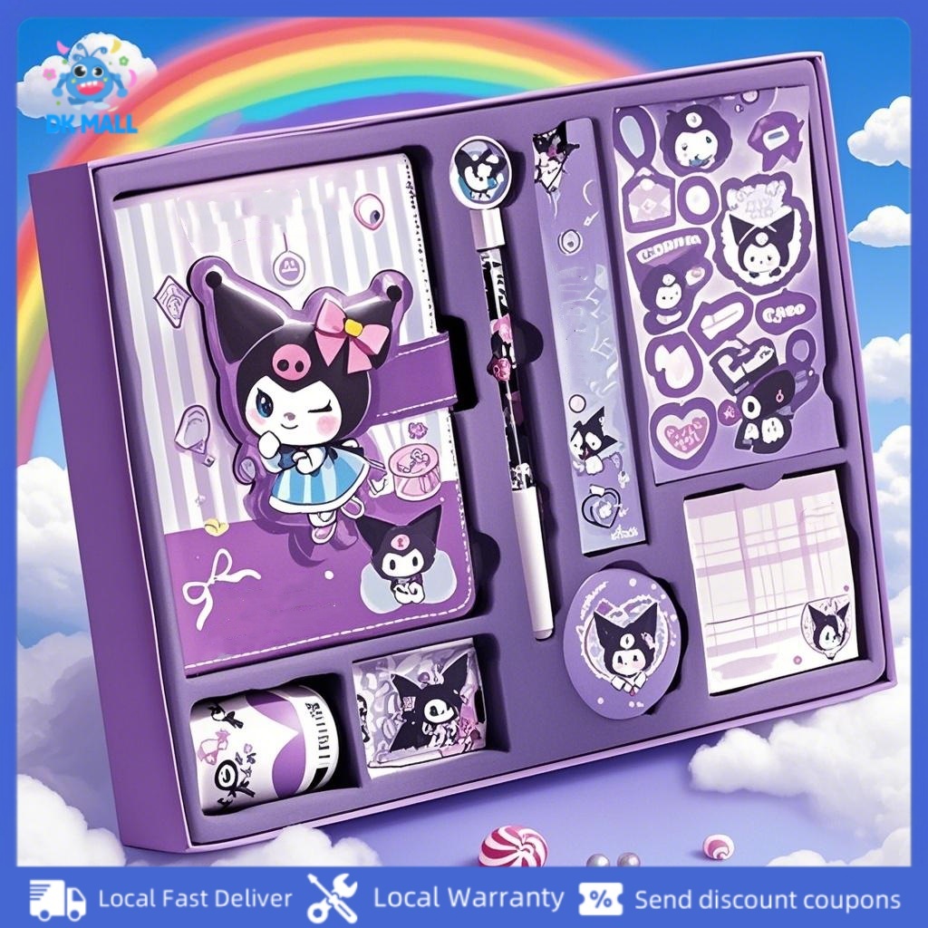 Sanrio Notebook Handbook Stationery Set Gift Box Melody Kuromi Large ...