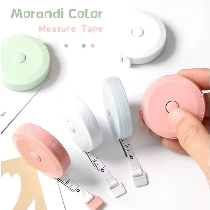 1.5m Round Soft Tape Measure Clothes Measuring Retractable Push Button ...
