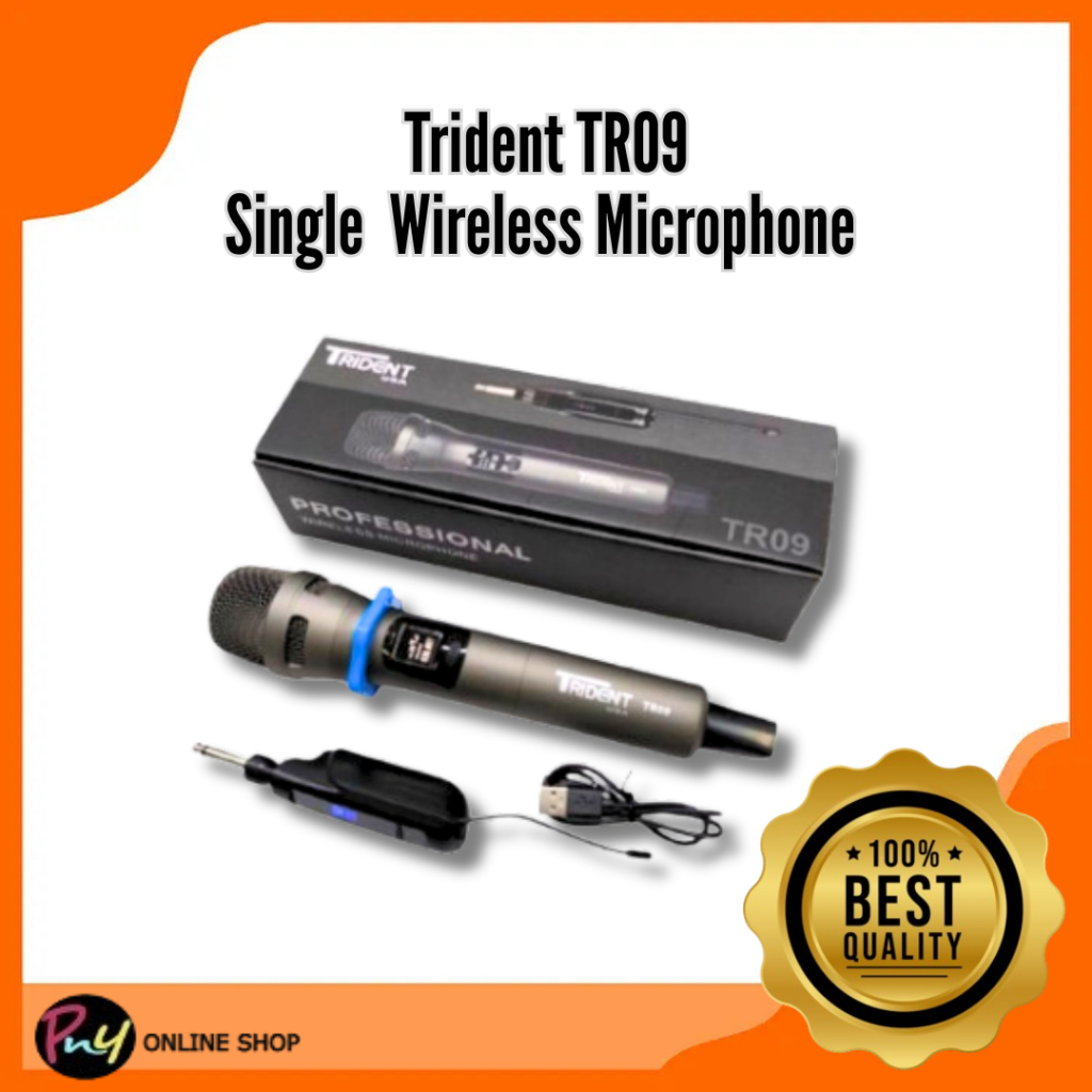 Trident TR09 Professional Single Wireless Microphone | Shopee Philippines