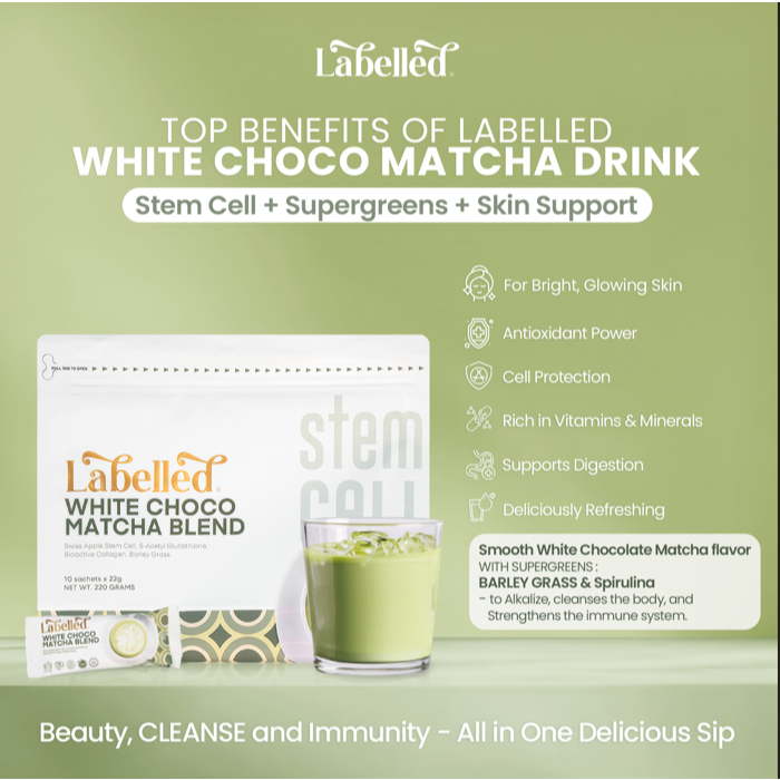 Labelled Creamy White Choco Matcha (10 sachets) S-ACETYL GLUTATHIONE ...