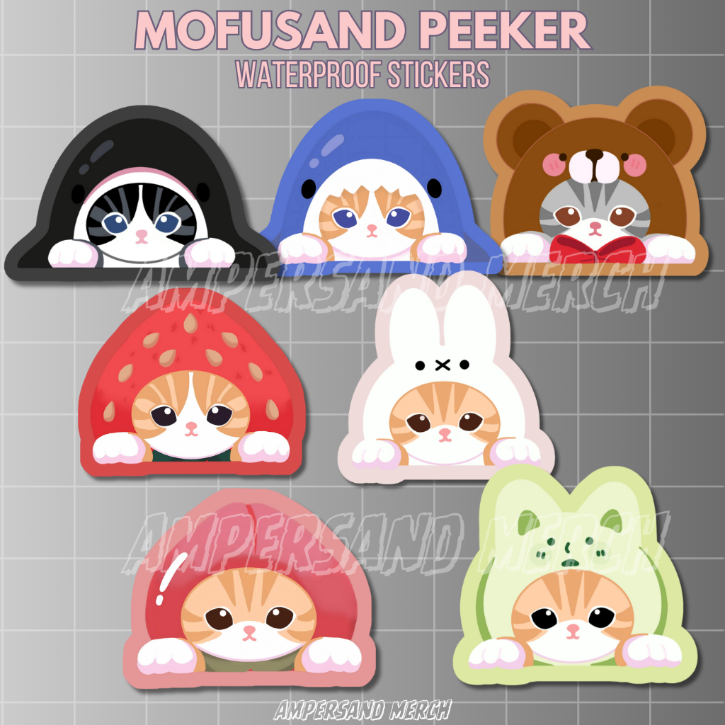&M Mofusand Peeker Vinyl Waterproof Sticker | Shopee Philippines