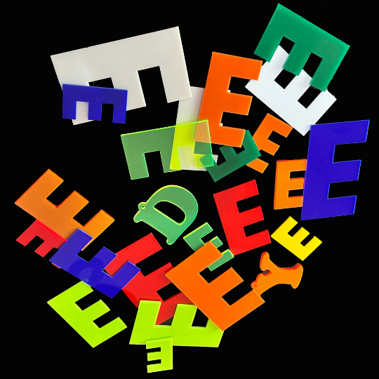 Colored Acrylic Letters and Numbers [1pc] [3mm Thick] [Height: 5 ...