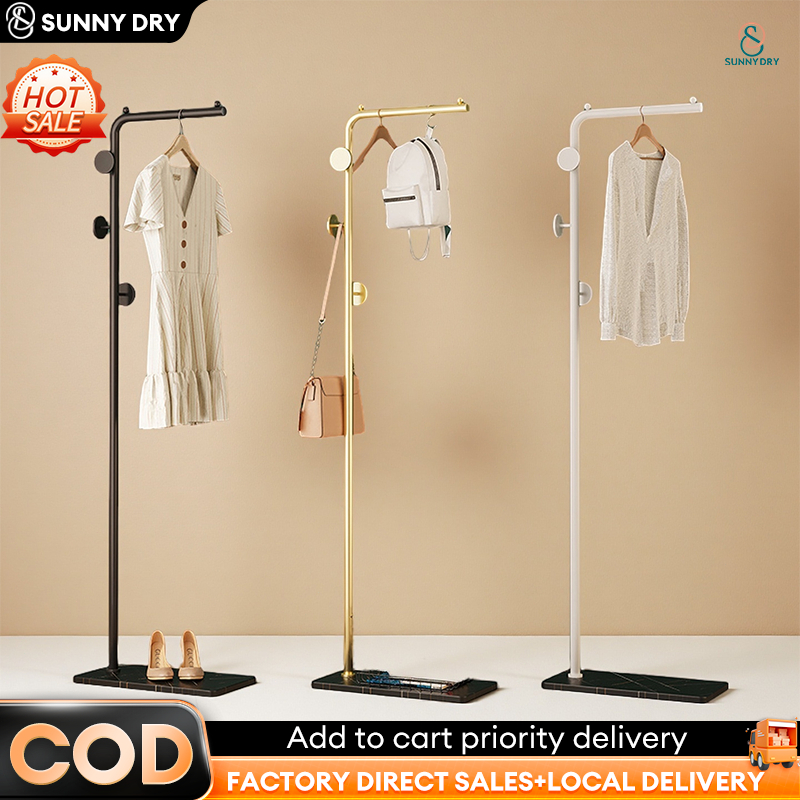 Modern Iron Clothes Coat Rack For Bedroom Multipurpose Stand Holds ...