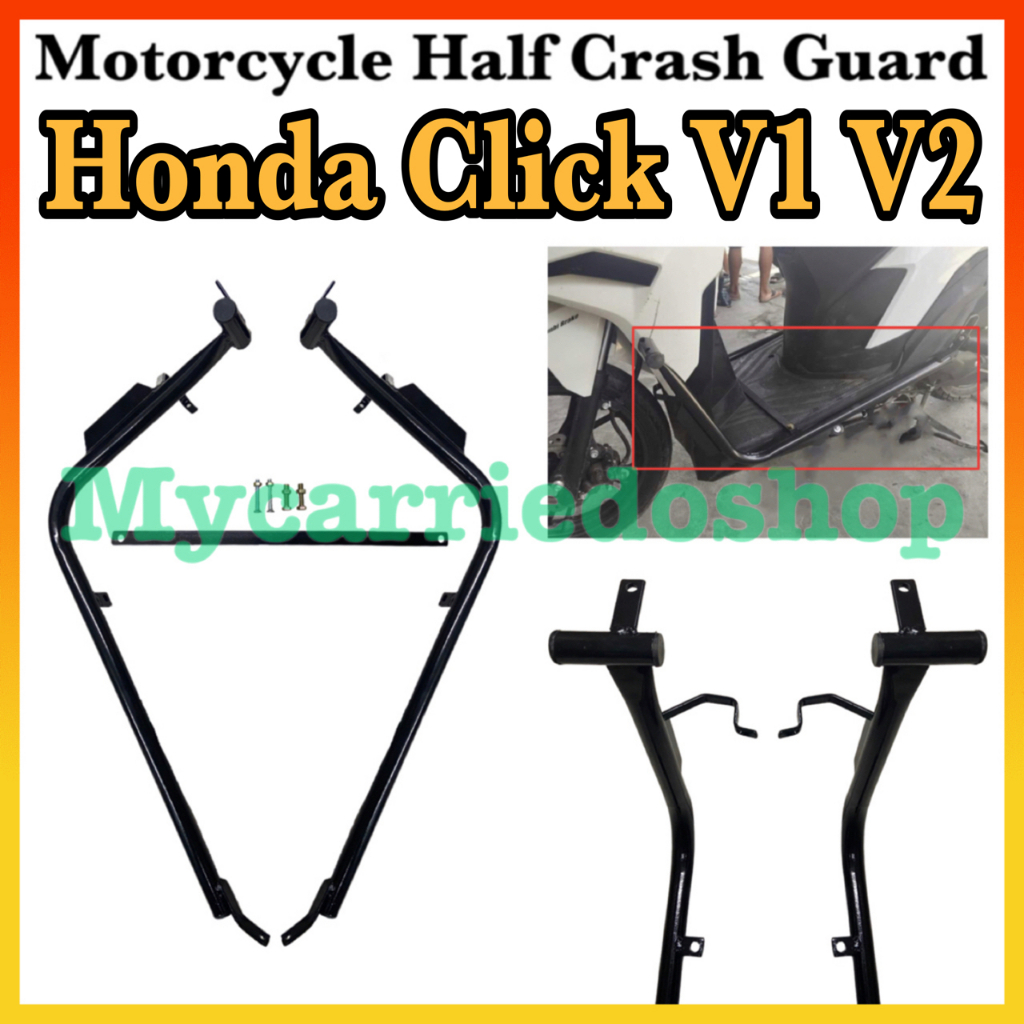 Motorcycle Half Crash Guard Pair For Honda Click V1 V2 Good Quality ...