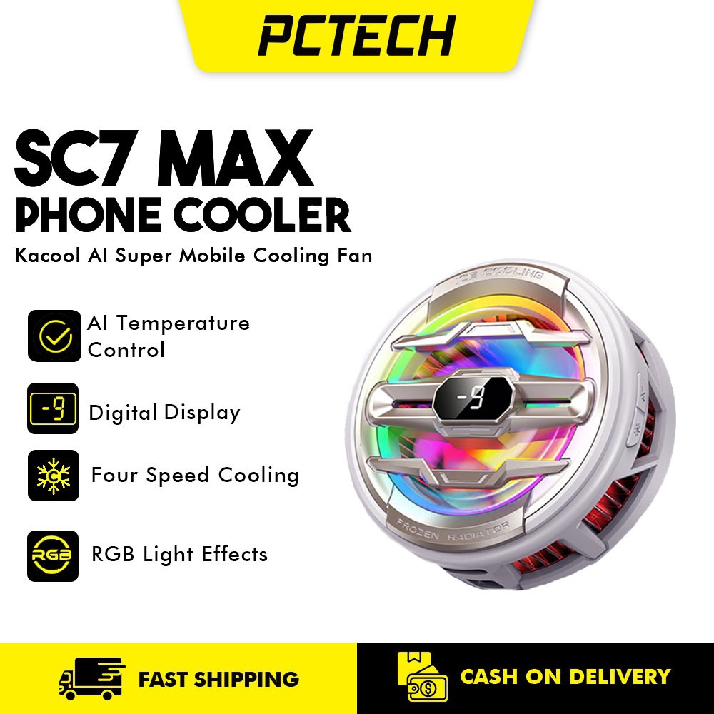 Kacool Magnetic Phone Cooler, RGB Gaming Radiator, Hurricane Turbofan ...