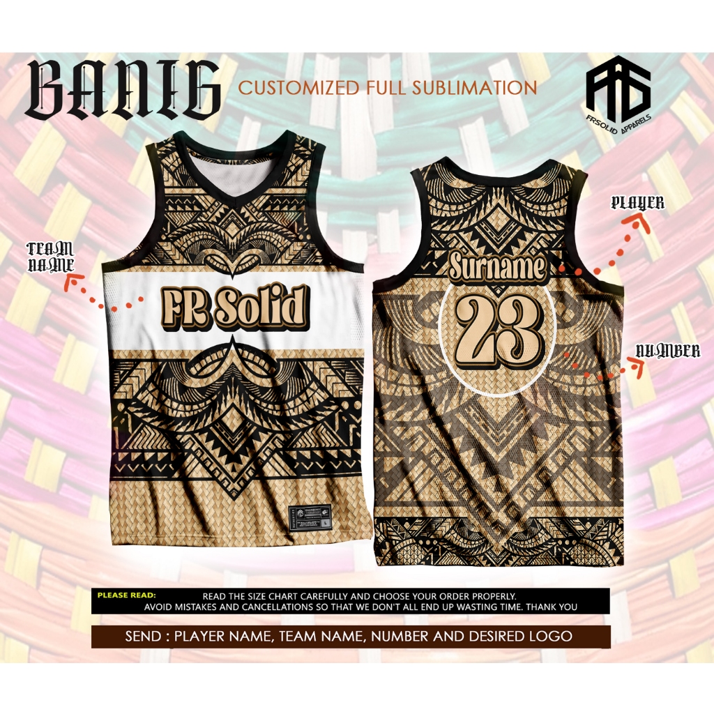 BANIG INSPIRED FRCONCEPT CUSTOMIZED BASKETBALL JERSEY SANDO SHIRT ...